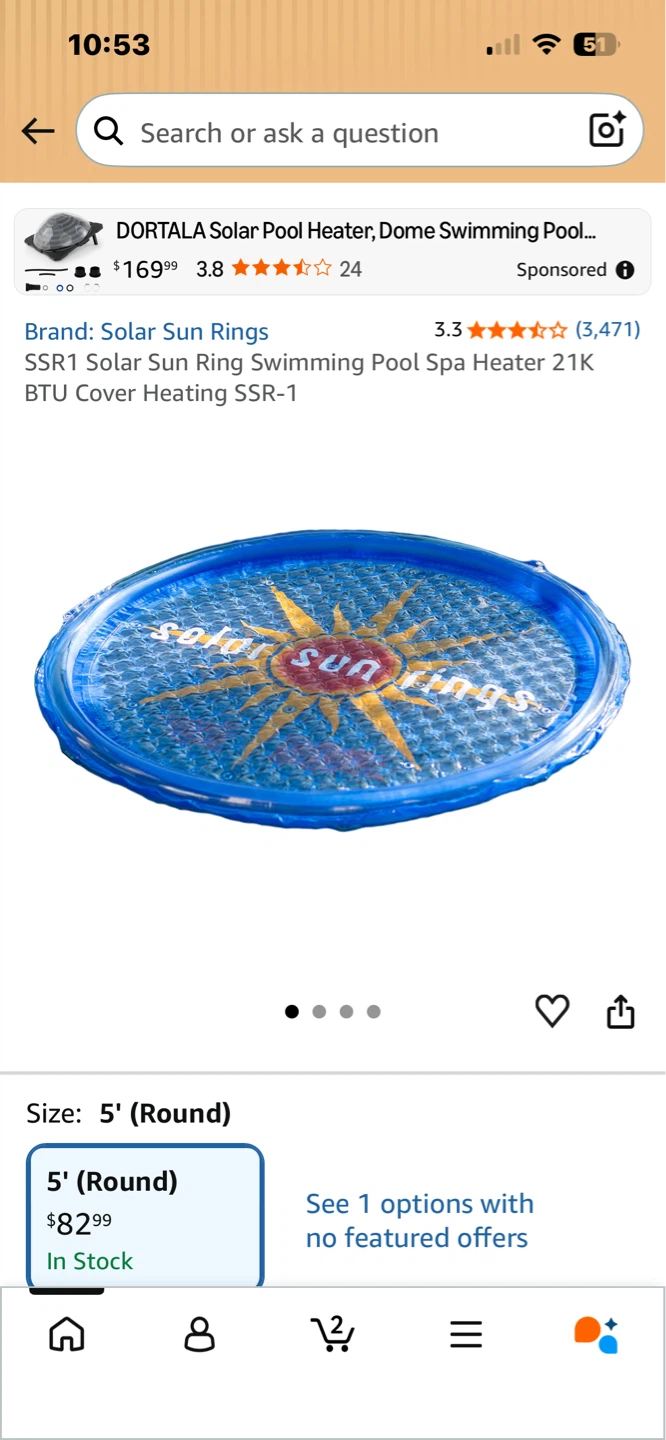 Solar sun rings for pool - photo 2