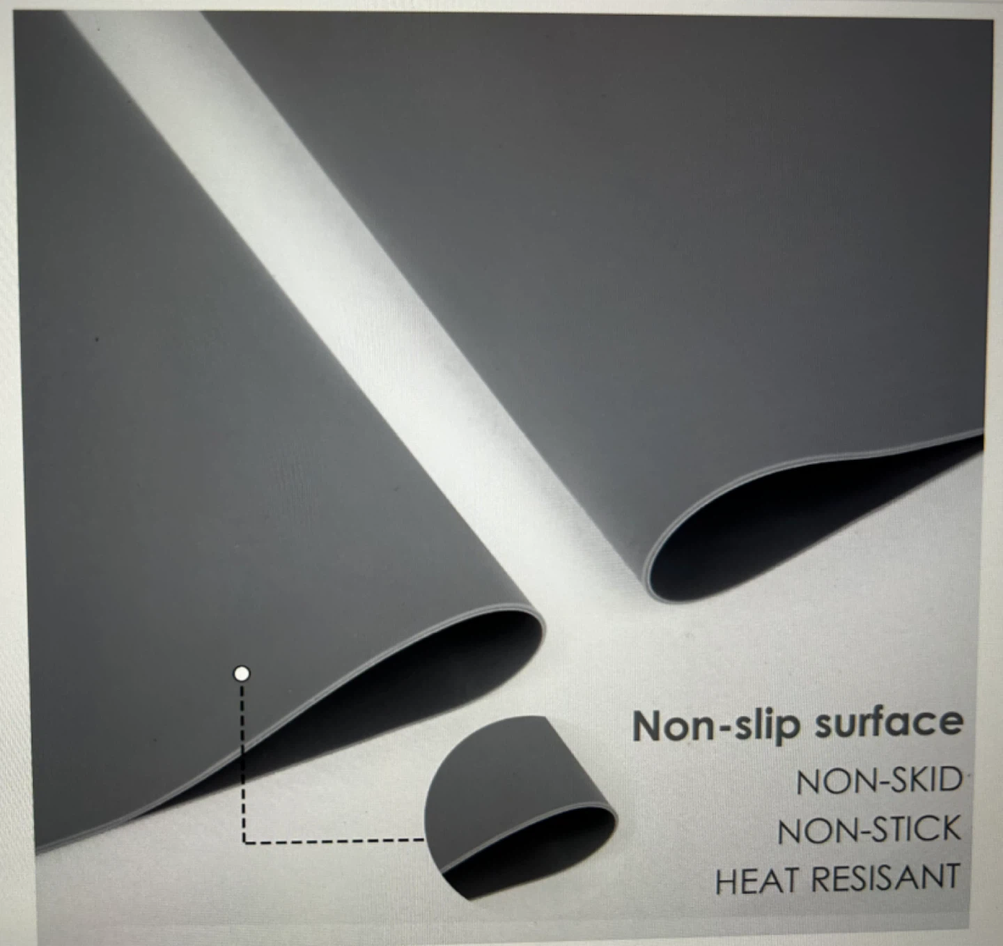 Extra Large Heat Resistant Silicone Mat 27.6" x 16" - photo 3