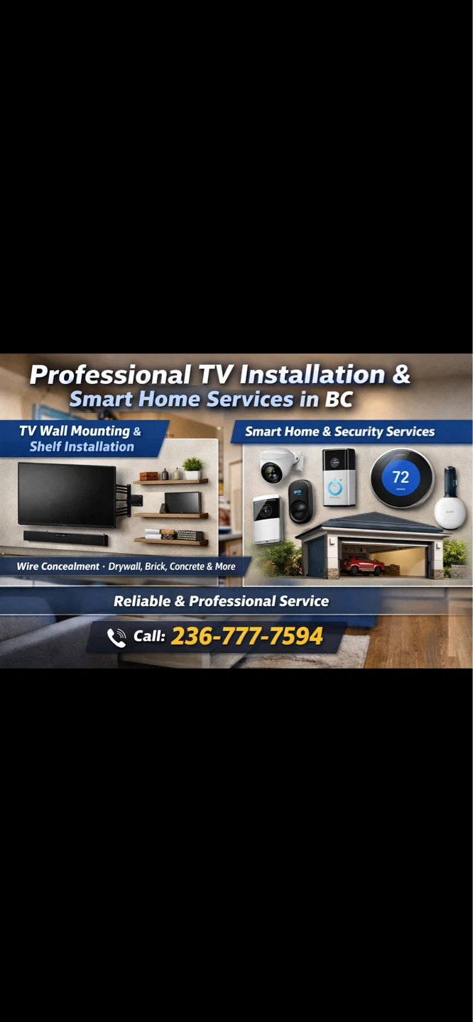 Tv mount installation professional  24 hr available