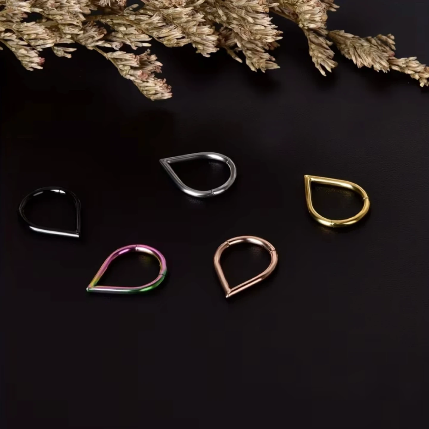 Teardrop Ring Septum Daith Jewelry - photo 3