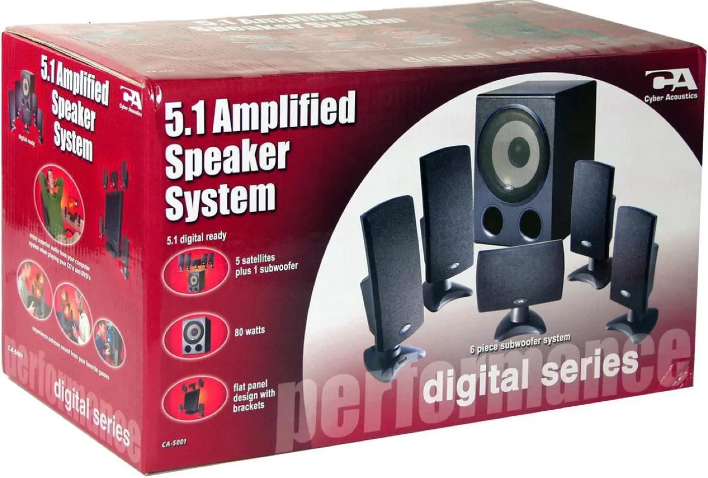 Cyber Acoustics 5.1 Amplified Speaker System CA-5001