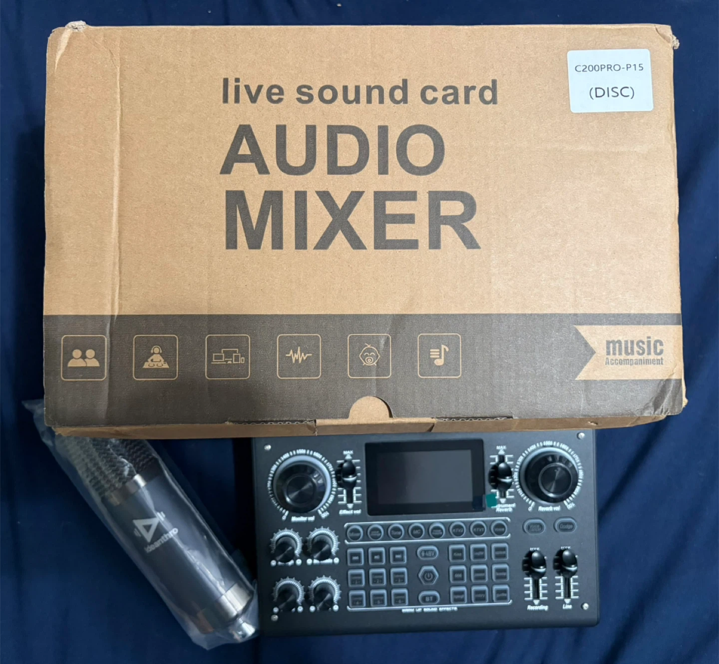 C200PRO-P15  Live Sound Card Audio Mixer - Music Accompaniment