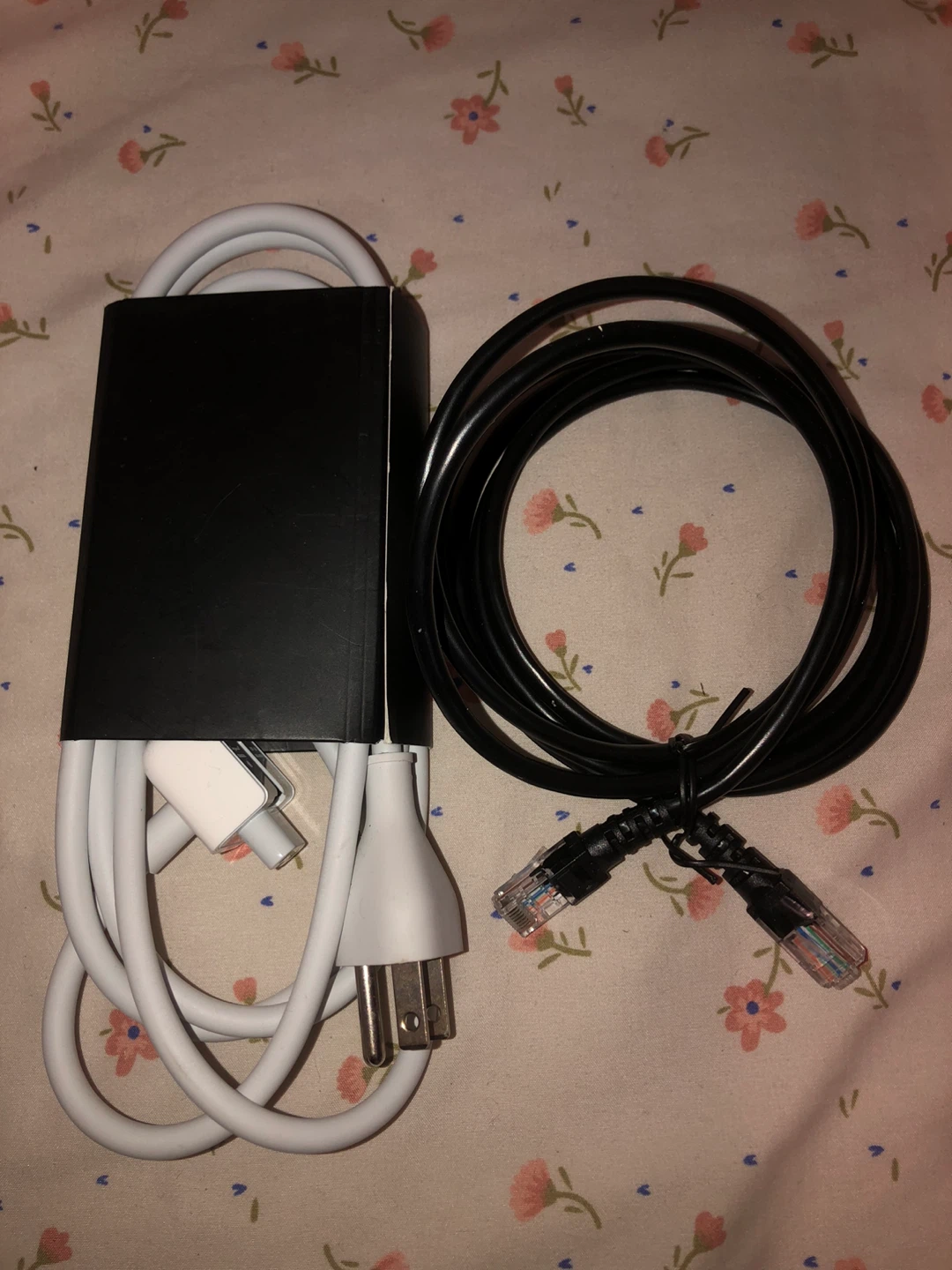 Mac original charging cable and Ethernet cable - photo 2