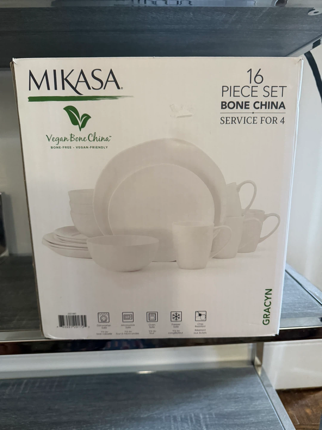 Mikasa 16-Piece Bone China Dinnerware Set Service for 4