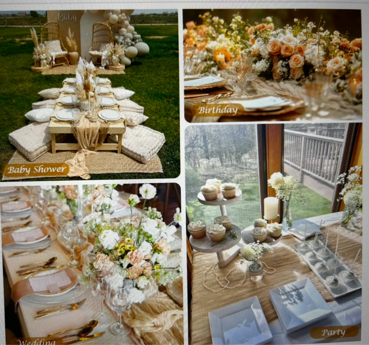 Champagne Cheesecloth Table Runner (6pack) - photo 4