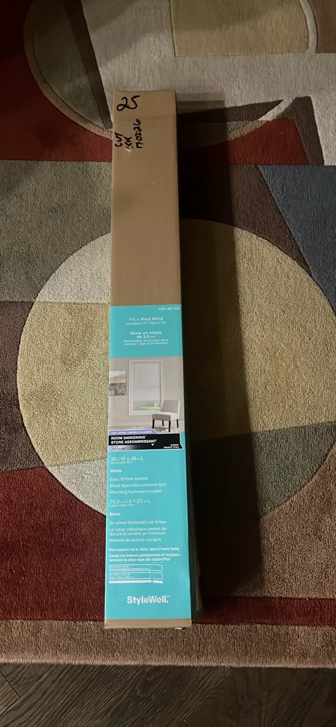 StyleWell 1 1/4 in. Vinyl Blind - Room Darkening - White - photo 2