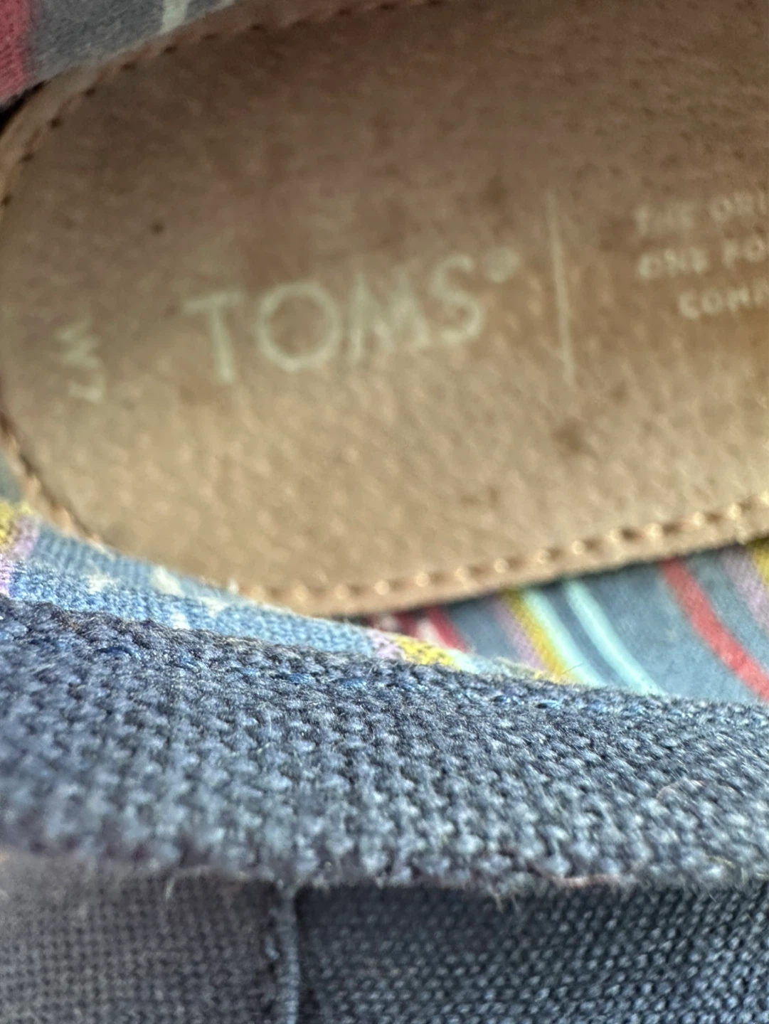 TOMS Navy Canvas Slip-On Shoes - photo 5
