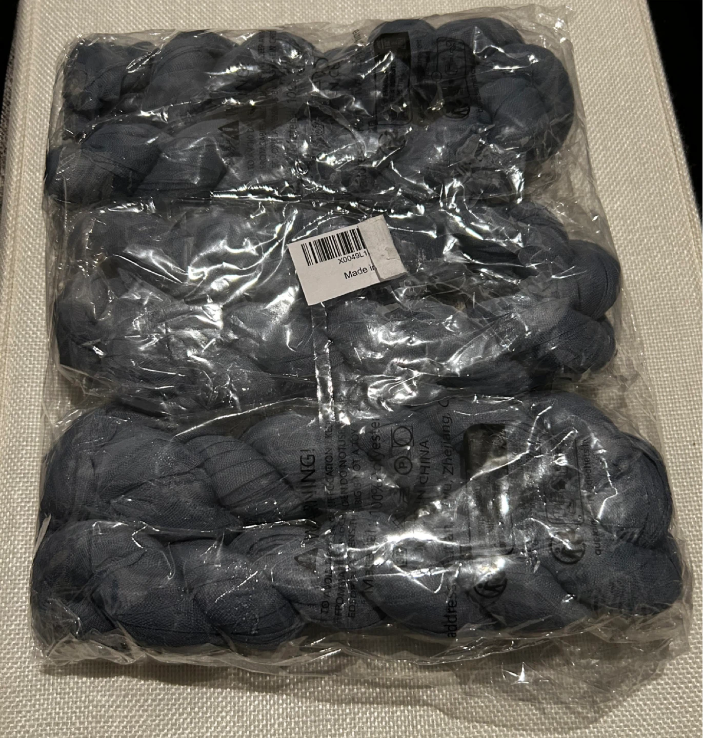 Dusty Blue Cheesecloth Table Runner