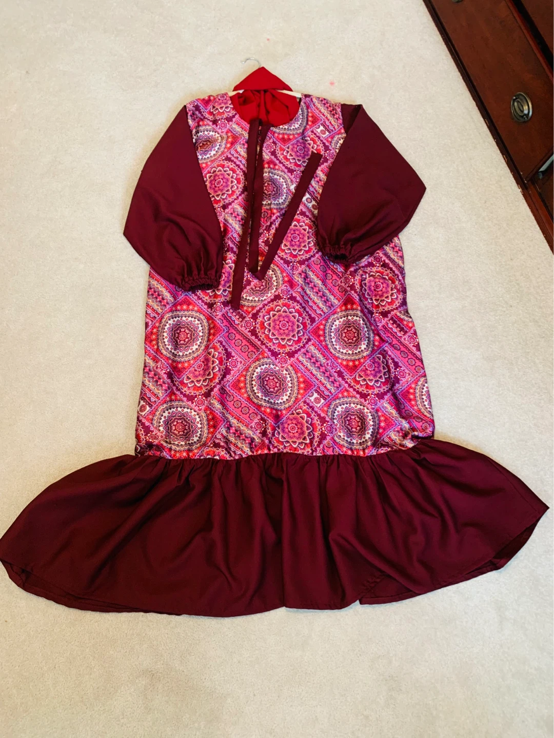 Women's Maxi Dress with Scarf