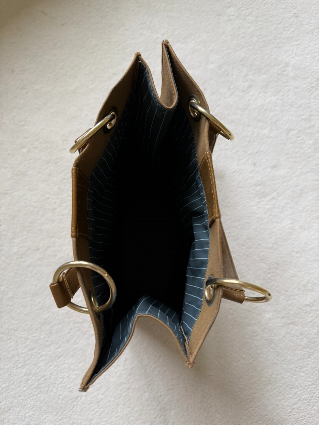 Brown Tote Bag with Faux Leather - photo 2