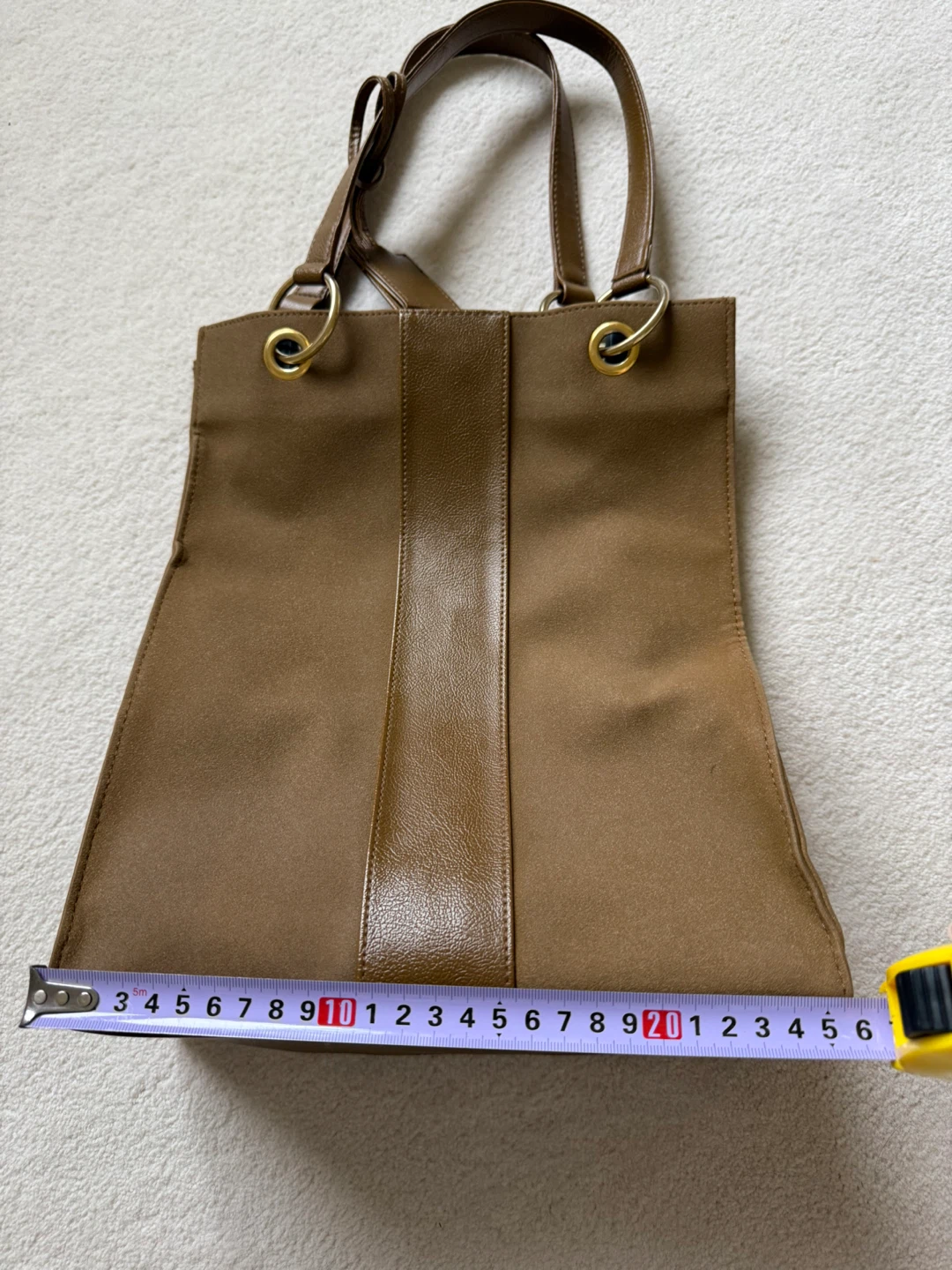 Brown Tote Bag with Faux Leather - photo 4