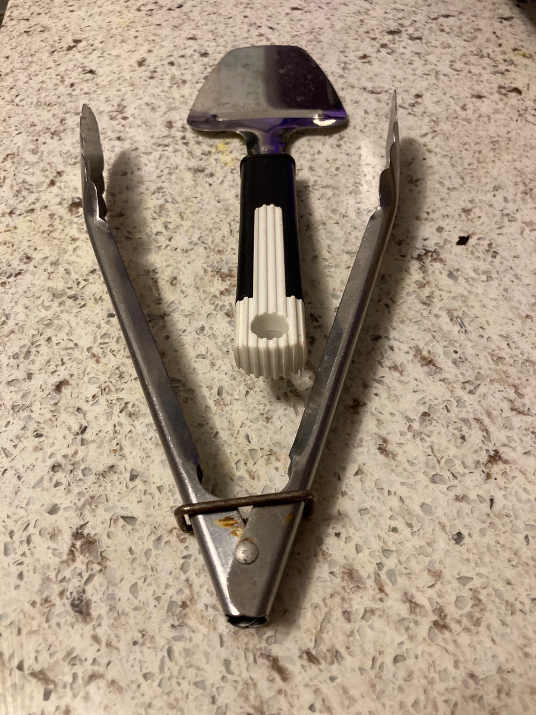 Vintage Cheese Slicer and Tongs Set