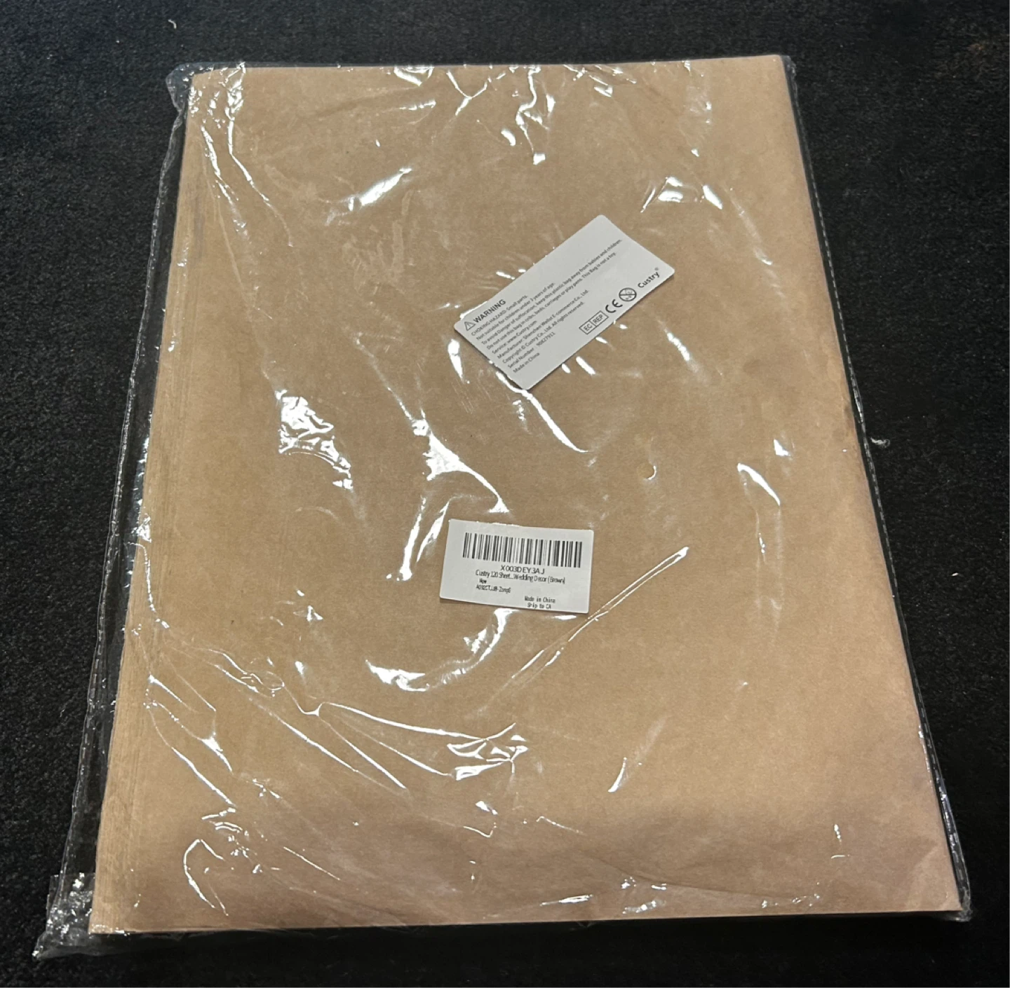 120 sheets Brown Tissue Paper (20”x14”)