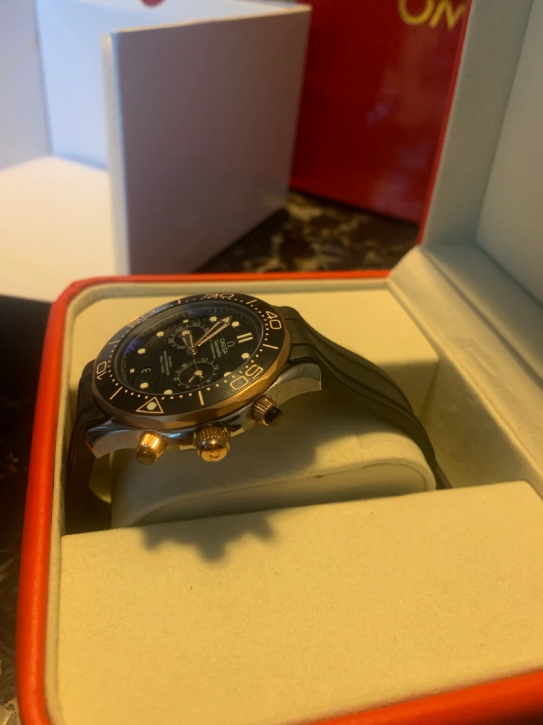 Premium Diver Chronograph – Black & Rose Gold – Full Set - photo 3
