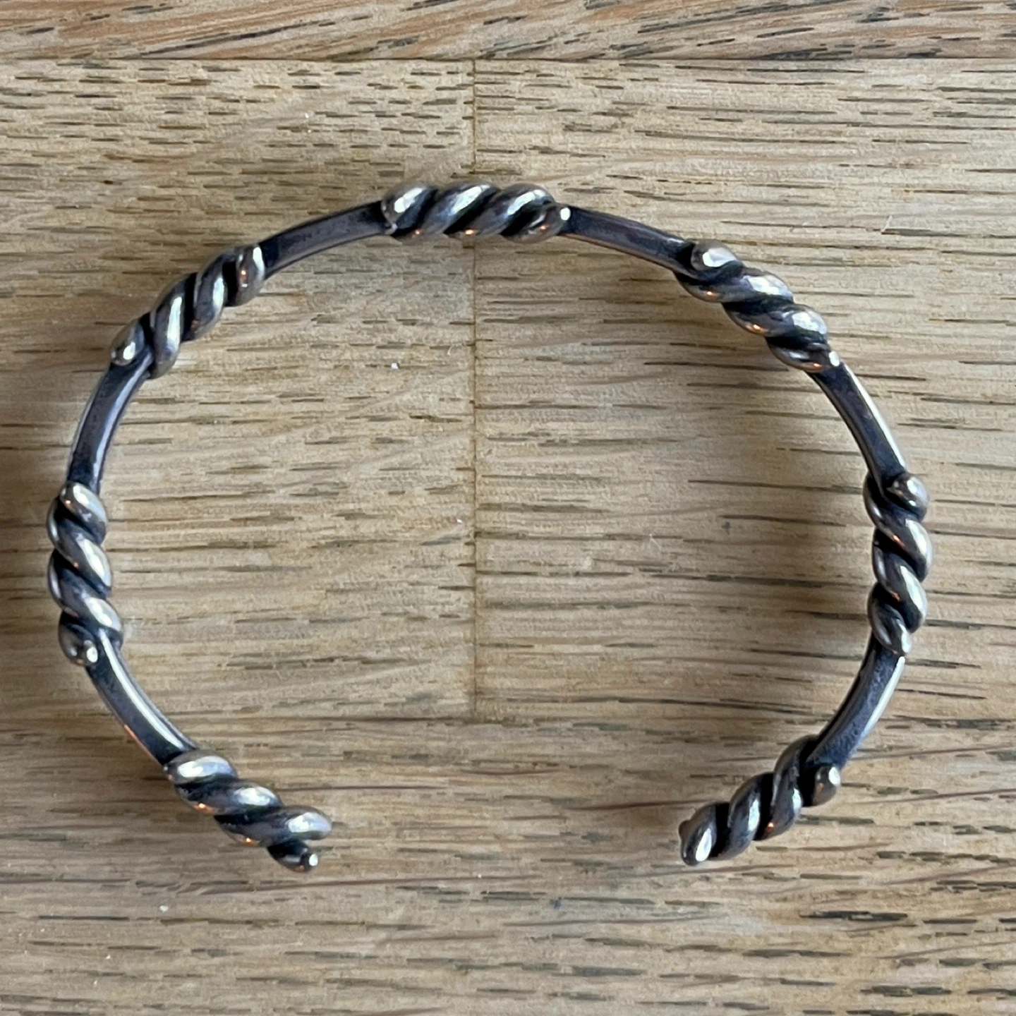 Rustic barbed wire stainless steel cuff bracelet - photo 3