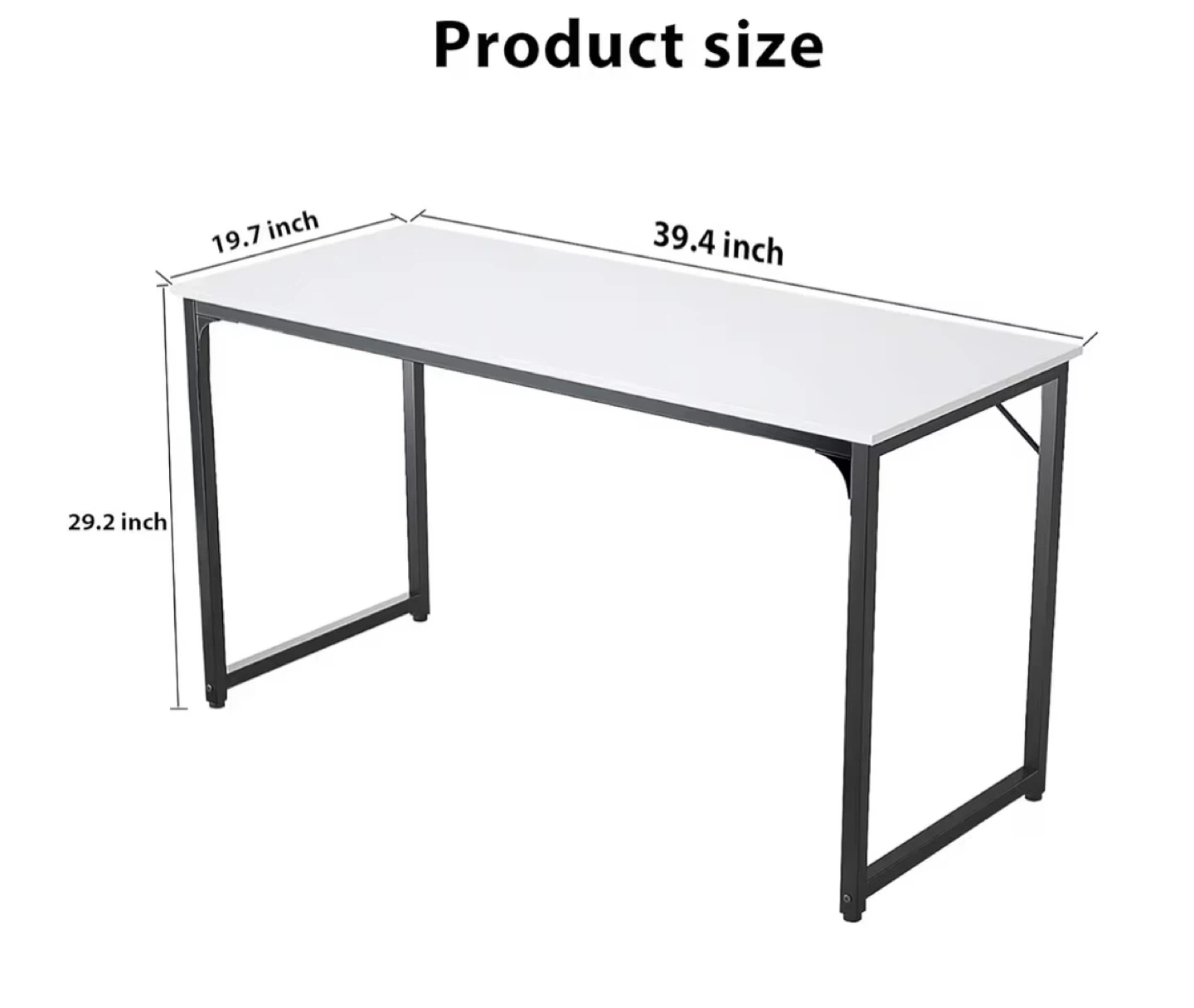 White & Black Metal Desk - photo 2