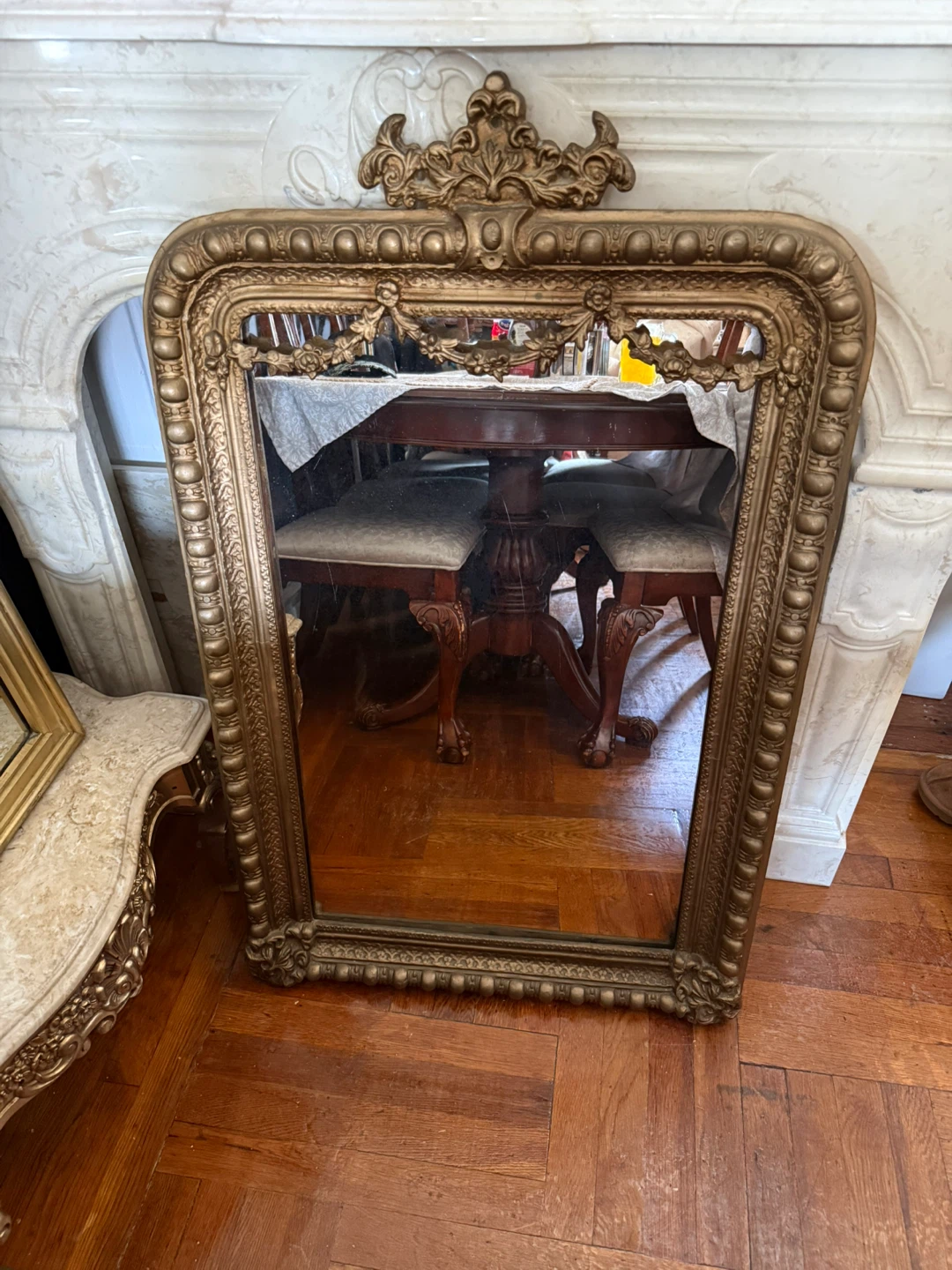 Antique Ornate Gold Gilt Mirror