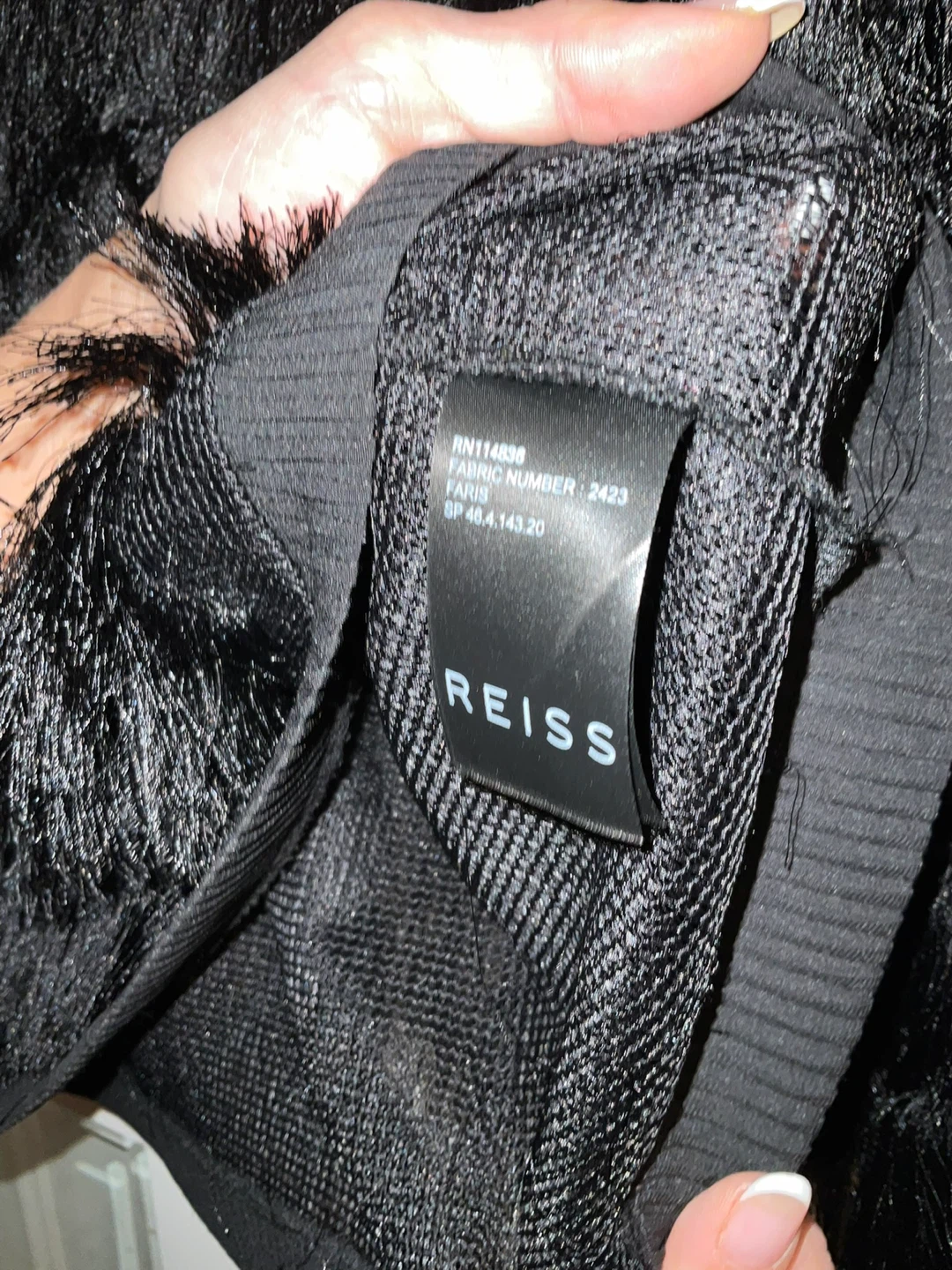 Reiss Black Fringe Sweater M/L - photo 3