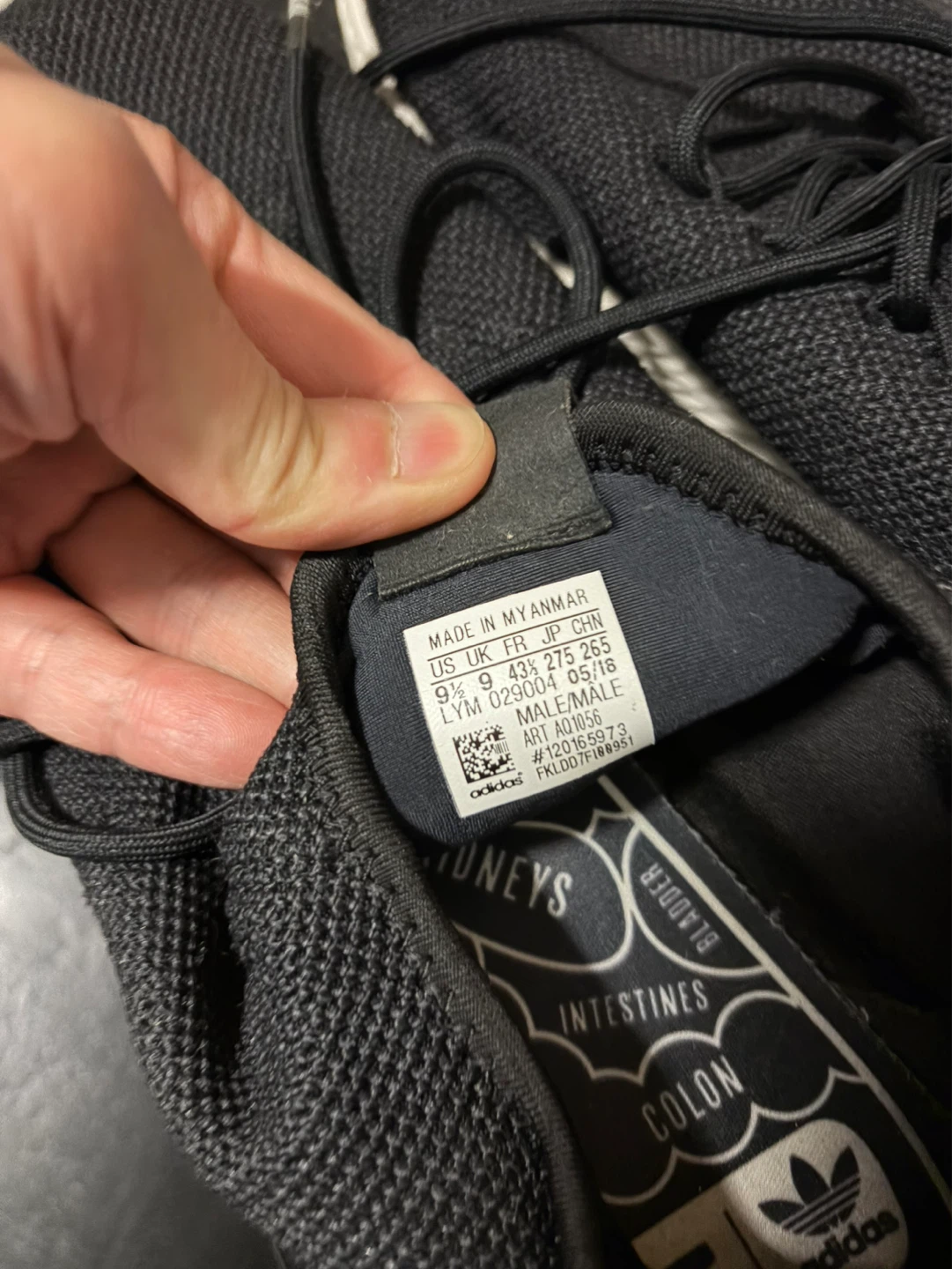 Adidas Pharrell Williams HU Black Sneakers - photo 2