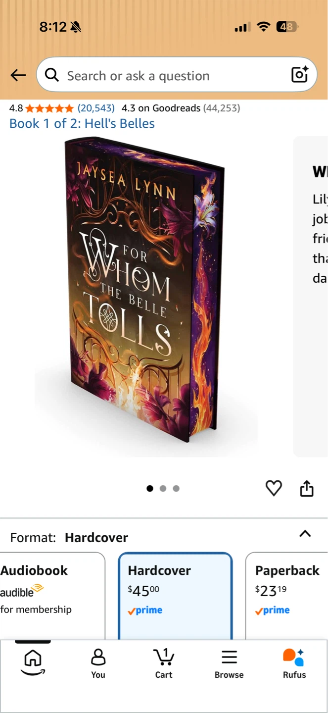Brand New Sprayed Edge Edition For Whom the Belle Tolls