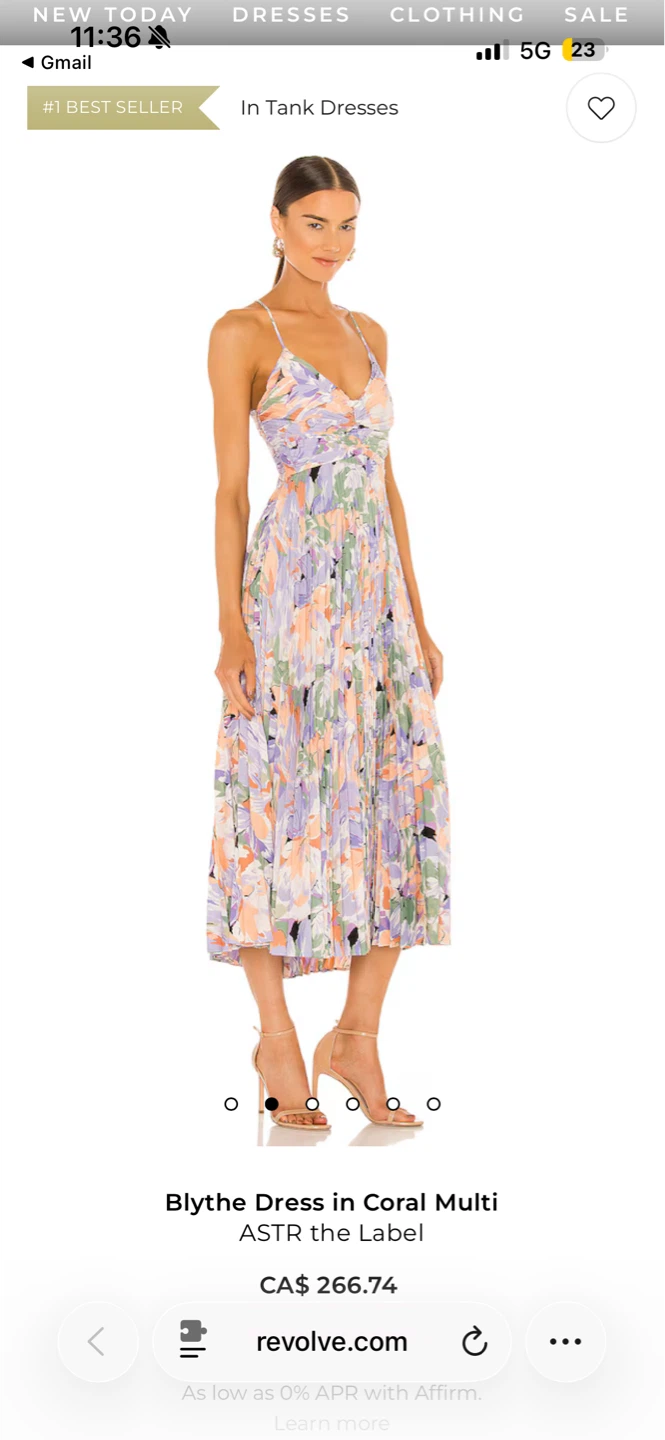 ASTR the Label Blythe Dress - Coral Multi - photo 3