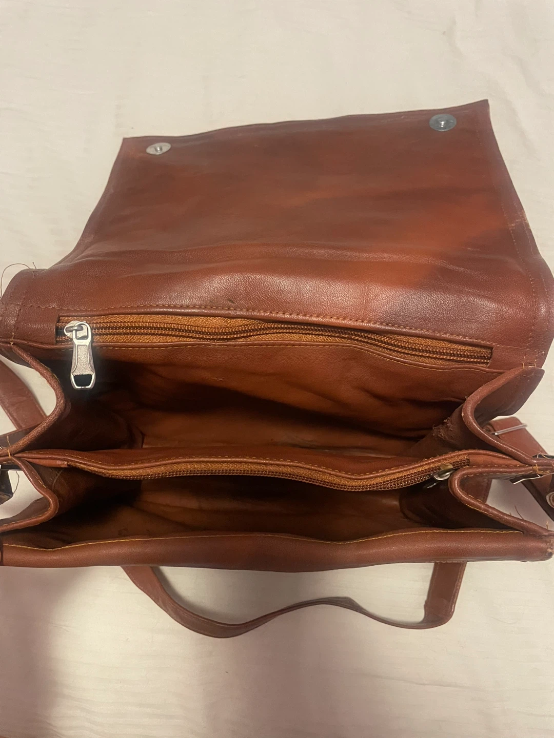 Brown Leather Embossed Shoulder Bag - photo 4