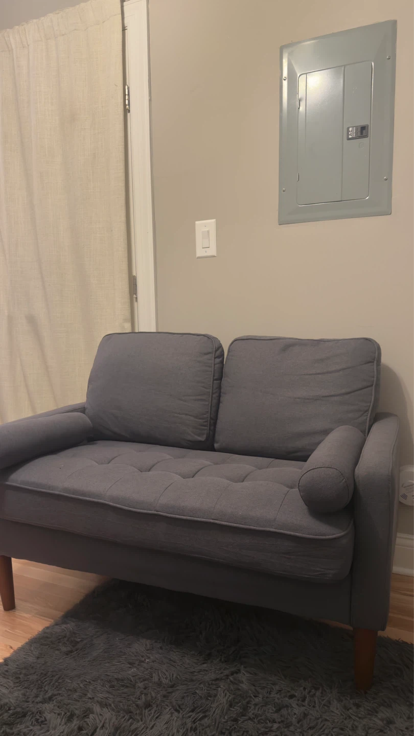 Gray Loveseat Sofa - photo 2