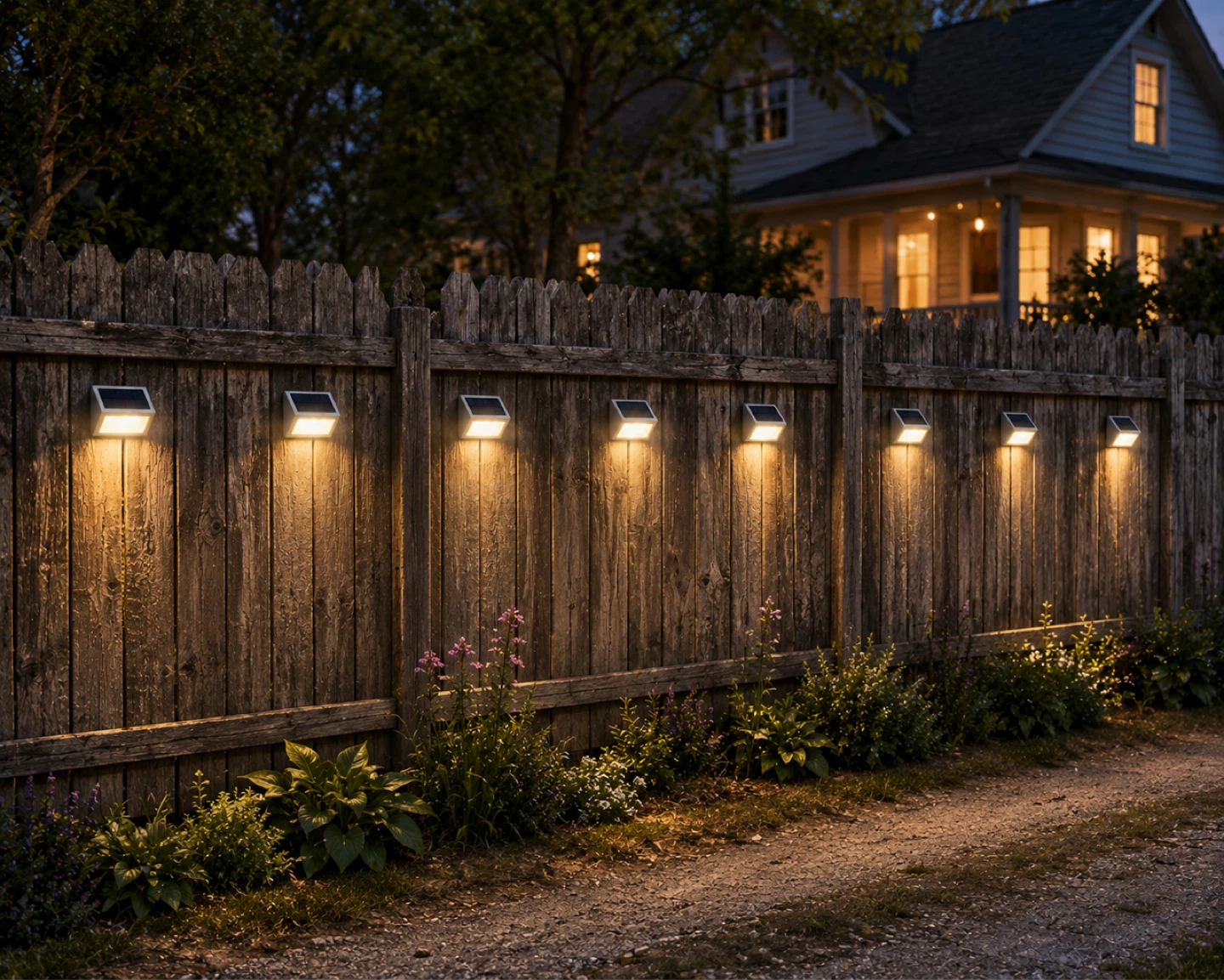 16 Pack Solar Fence Lights Warm Light - photo 5