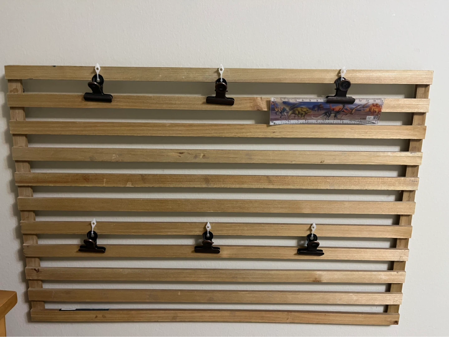 Wooden Display Board with Clips - photo 2