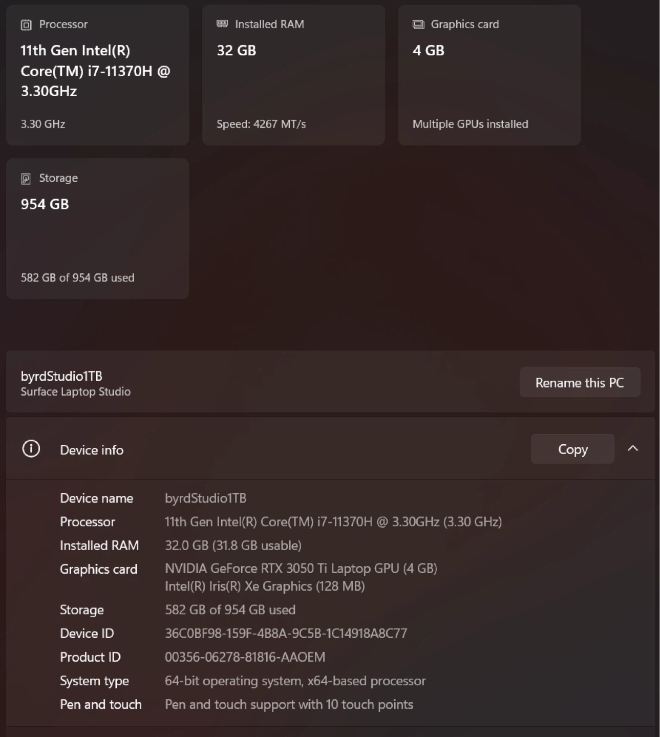 Microsoft Surface Laptop Studio 1st Gen - photo 2
