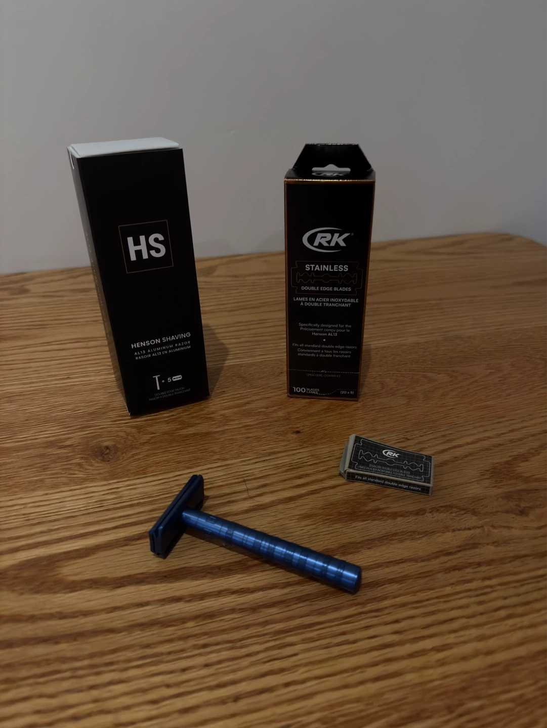 Henson Shaving AL13 Aluminum Razor & RK Stainless Blades