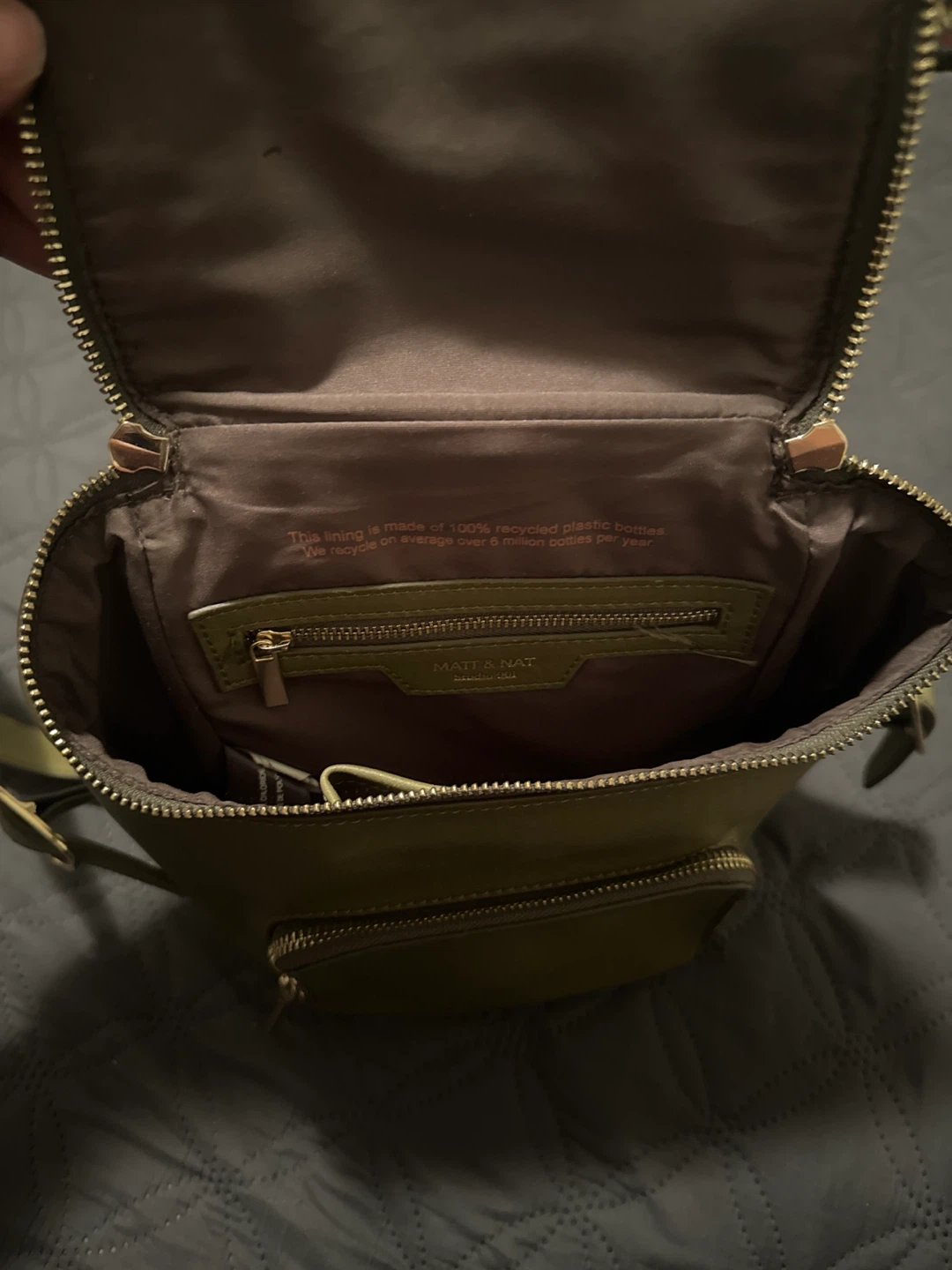 Matt & Nat Olive Green small backpack - photo 3