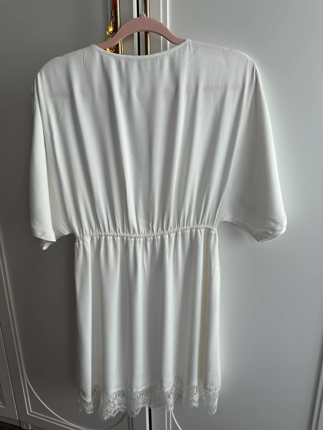 Maje White Lace Trim Dress Size 1 - photo 2