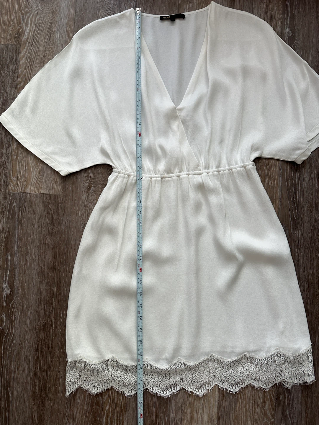 Maje White Lace Trim Dress Size 1 - photo 4