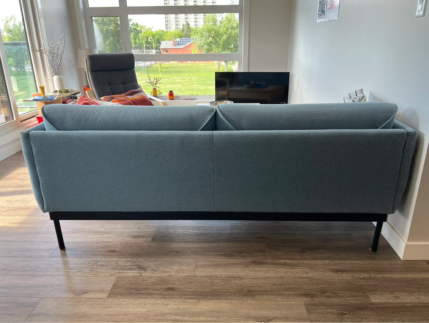 Light Blue IKEA Sofa - photo 3