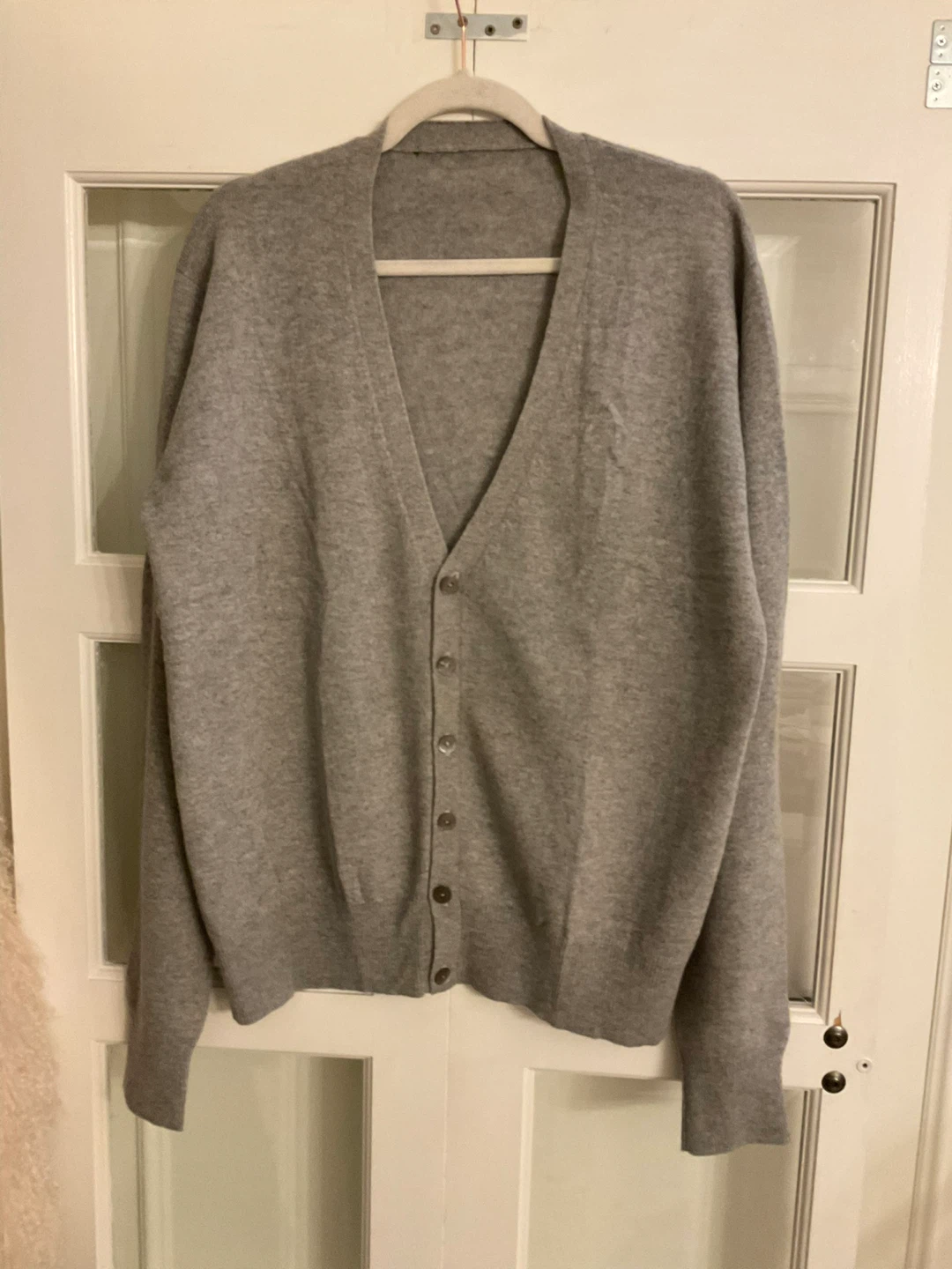 Grey V-neck Cardigan