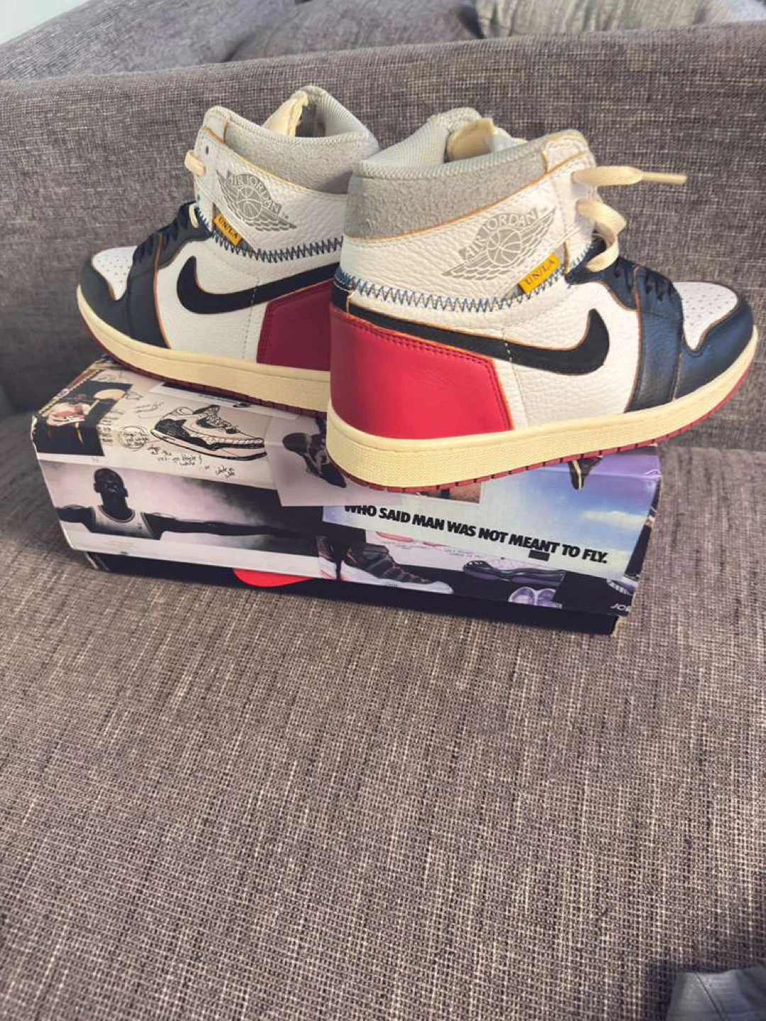 Air Jordan 1 Union LA Black Toe Sneakers - photo 3