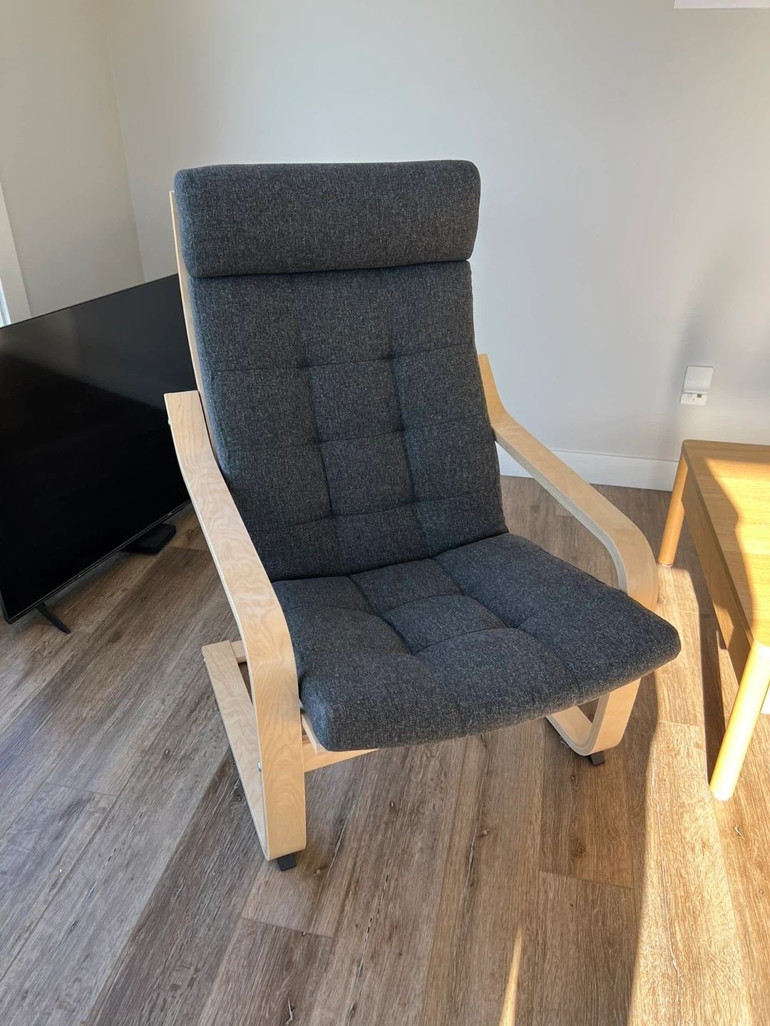 Dark Grey IKEA Poäng Armchair