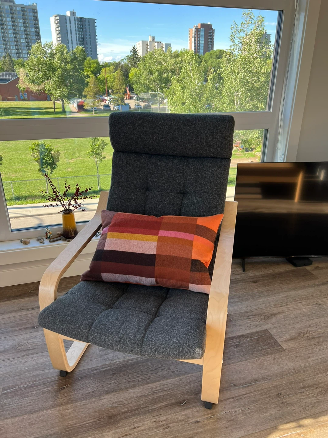 Dark Grey IKEA Poäng Armchair - photo 5