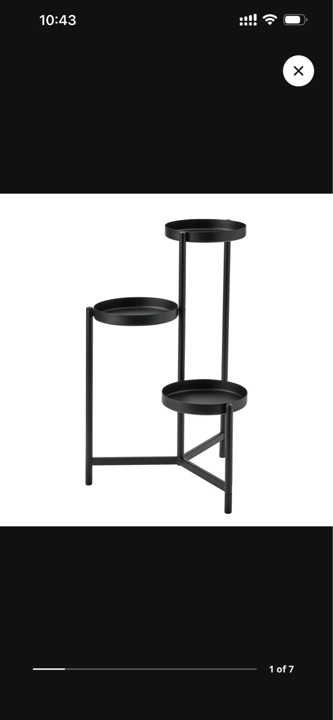 Black 3-Tier Plant Stand Olivstad from IKEA