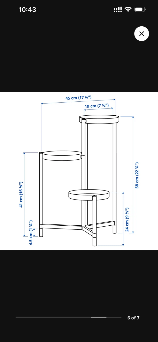 Black 3-Tier Plant Stand Olivstad from IKEA - photo 3