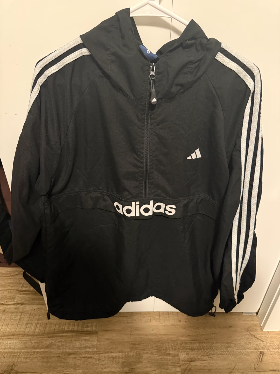 Adidas Black Windbreaker Jacket