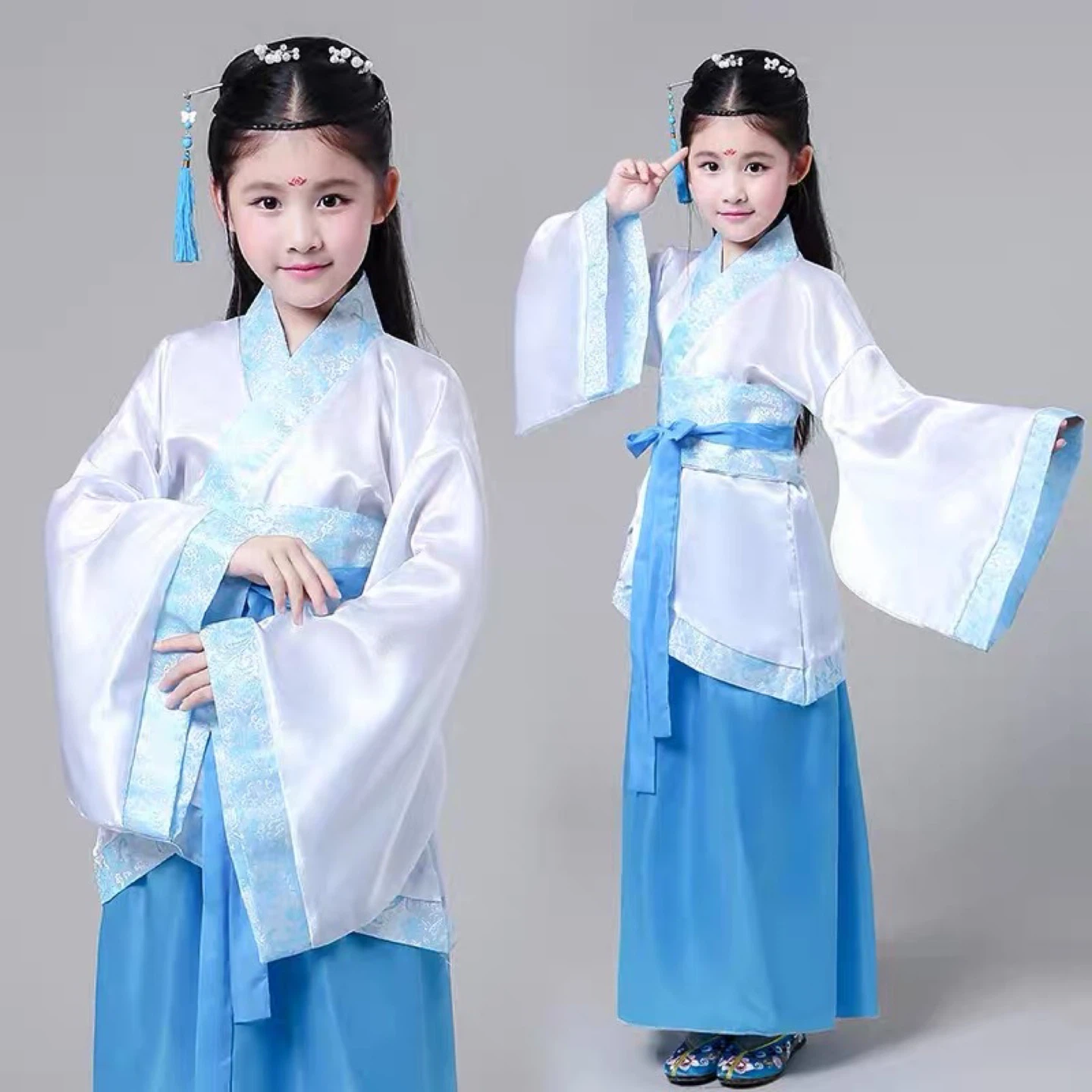 Girls' Traditional Chinese Hanfu Costume Set