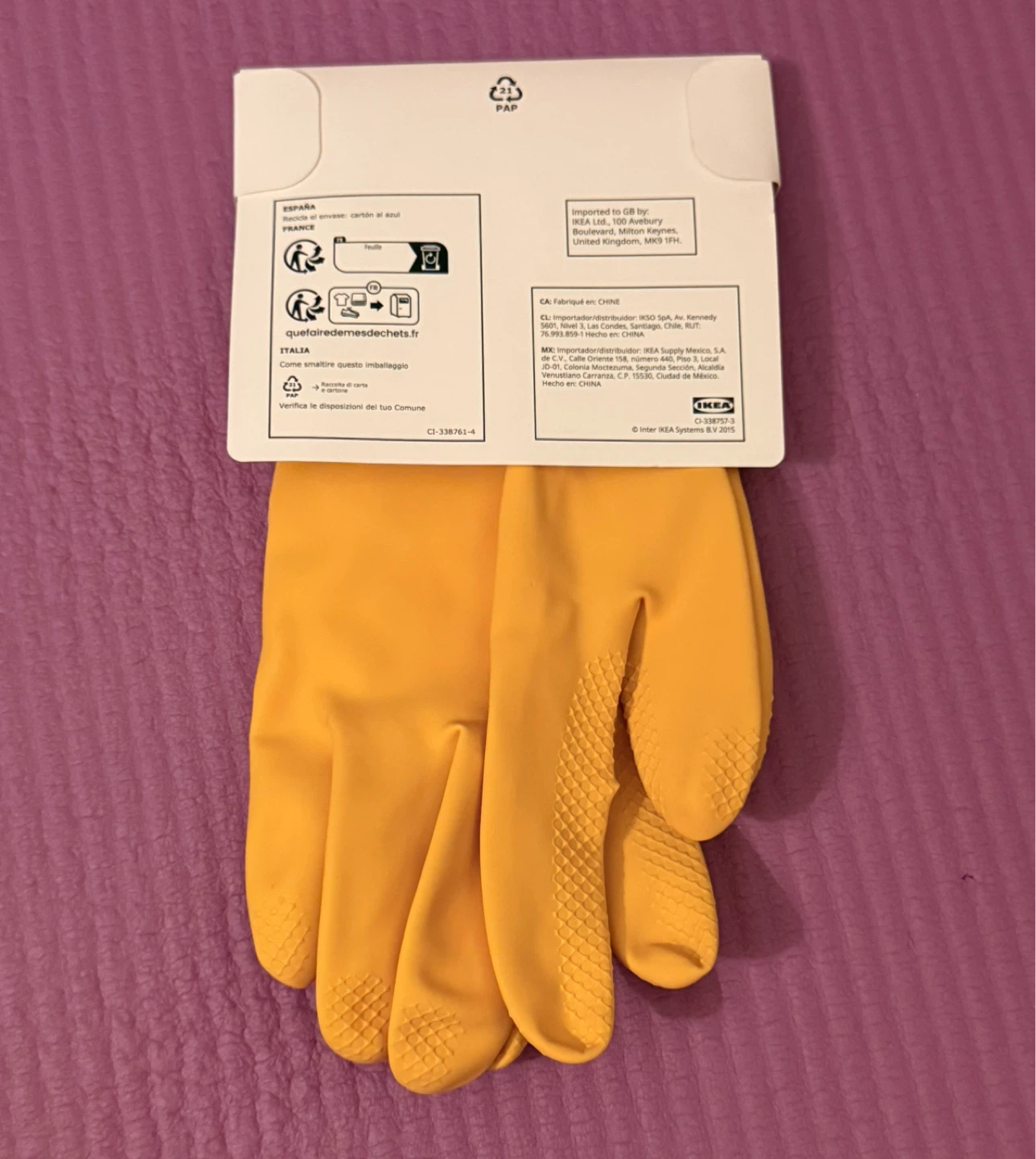 NEW✨Rubber Gloves Size M (Yellow) - photo 2
