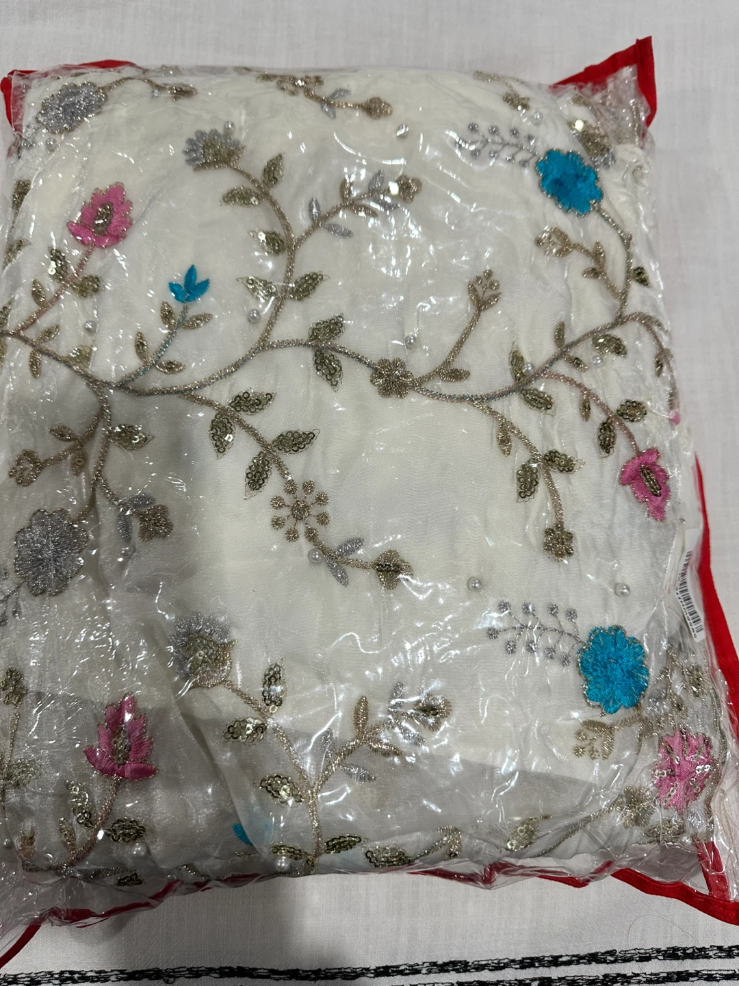 Cream Embroidered Sharara Suit - photo 5