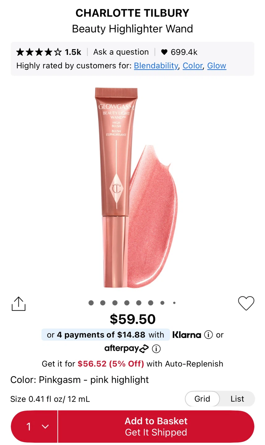 🆕 Charlotte Tilbury Glowgasm Beauty Light Wand - Pinkgasm - photo 4