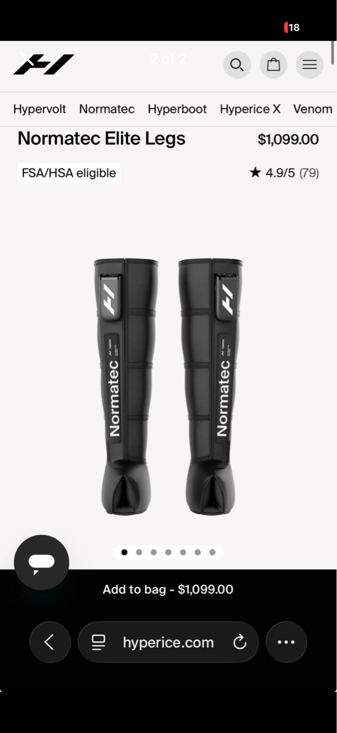 Normatec Elite Compression Boots - Standard Size - photo 2