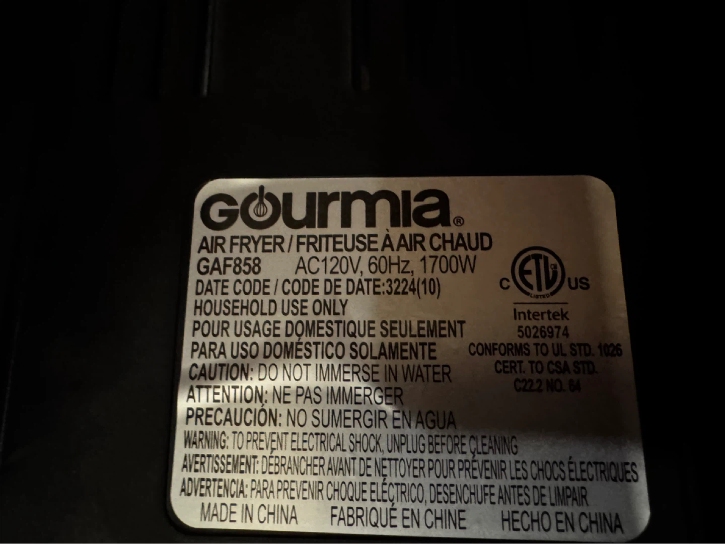 Gourmia Air Fryer GAF858 - photo 3