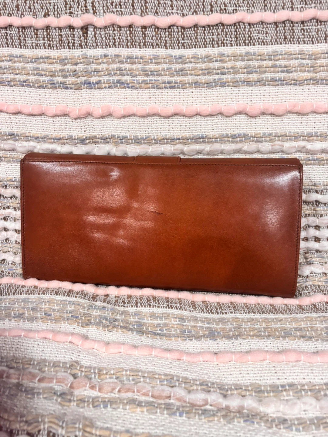 70’s Brown Leather Clutch or Shoulder Bag - photo 2