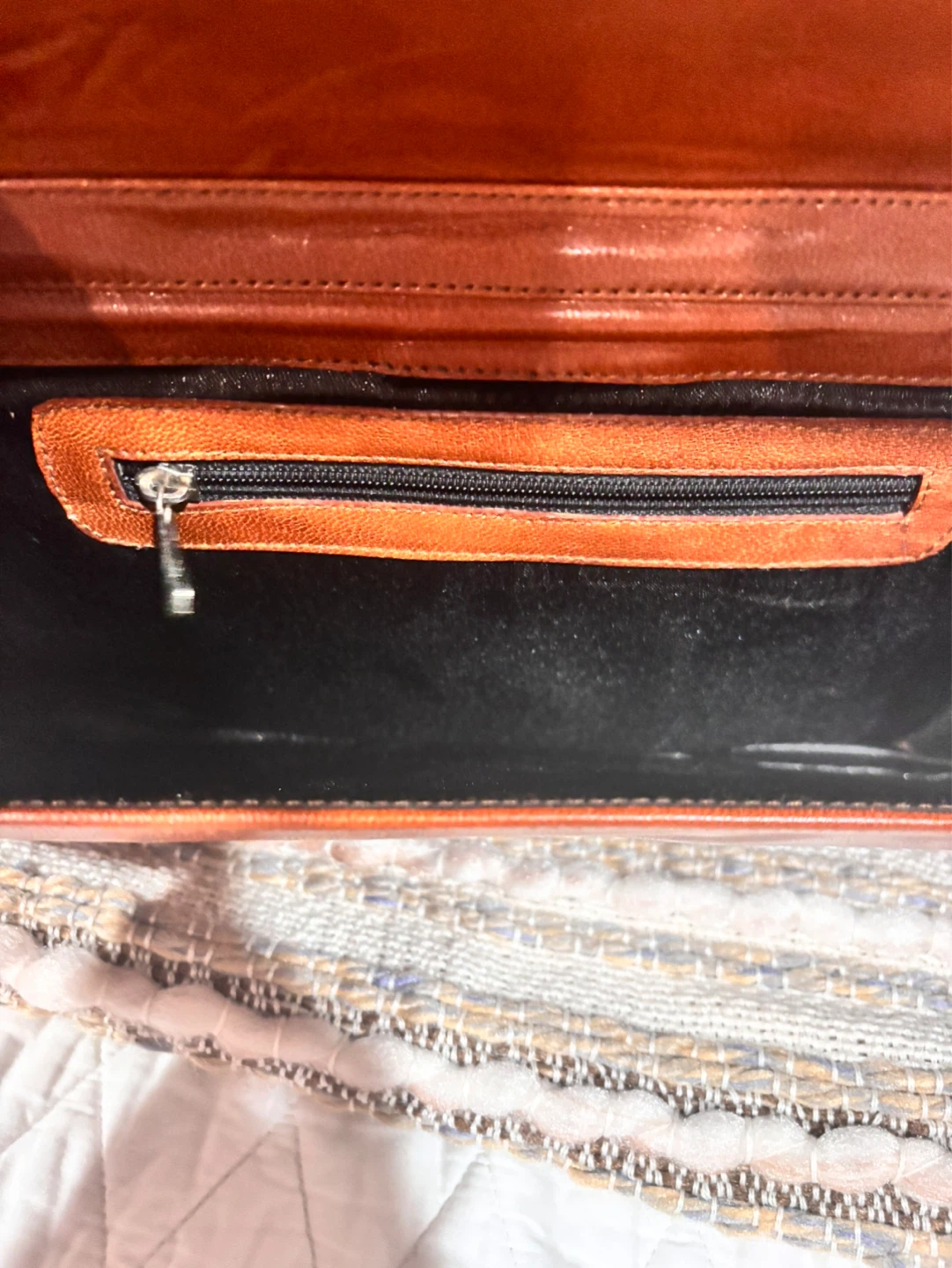 70’s Brown Leather Clutch or Shoulder Bag - photo 5